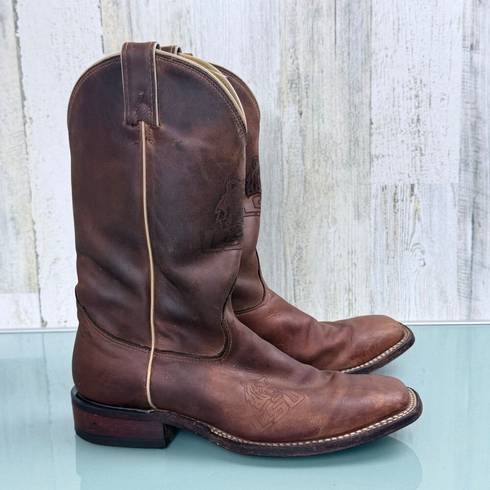 LSU MEN'S BROWN COWHIDE COWBOY BOOT MDLSU12 BY NOCONA 8.5D